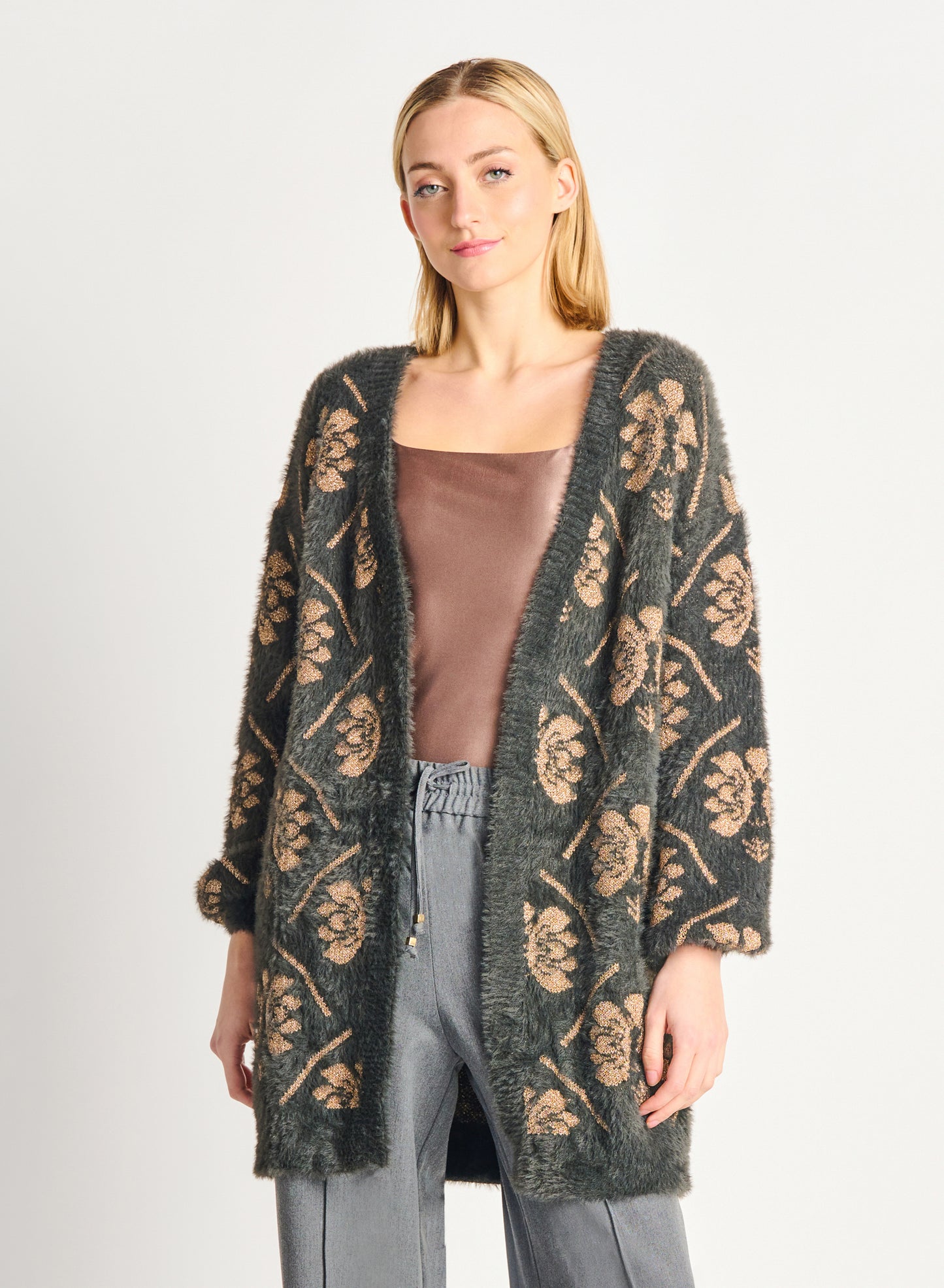Lurex Eyelash Cardigan