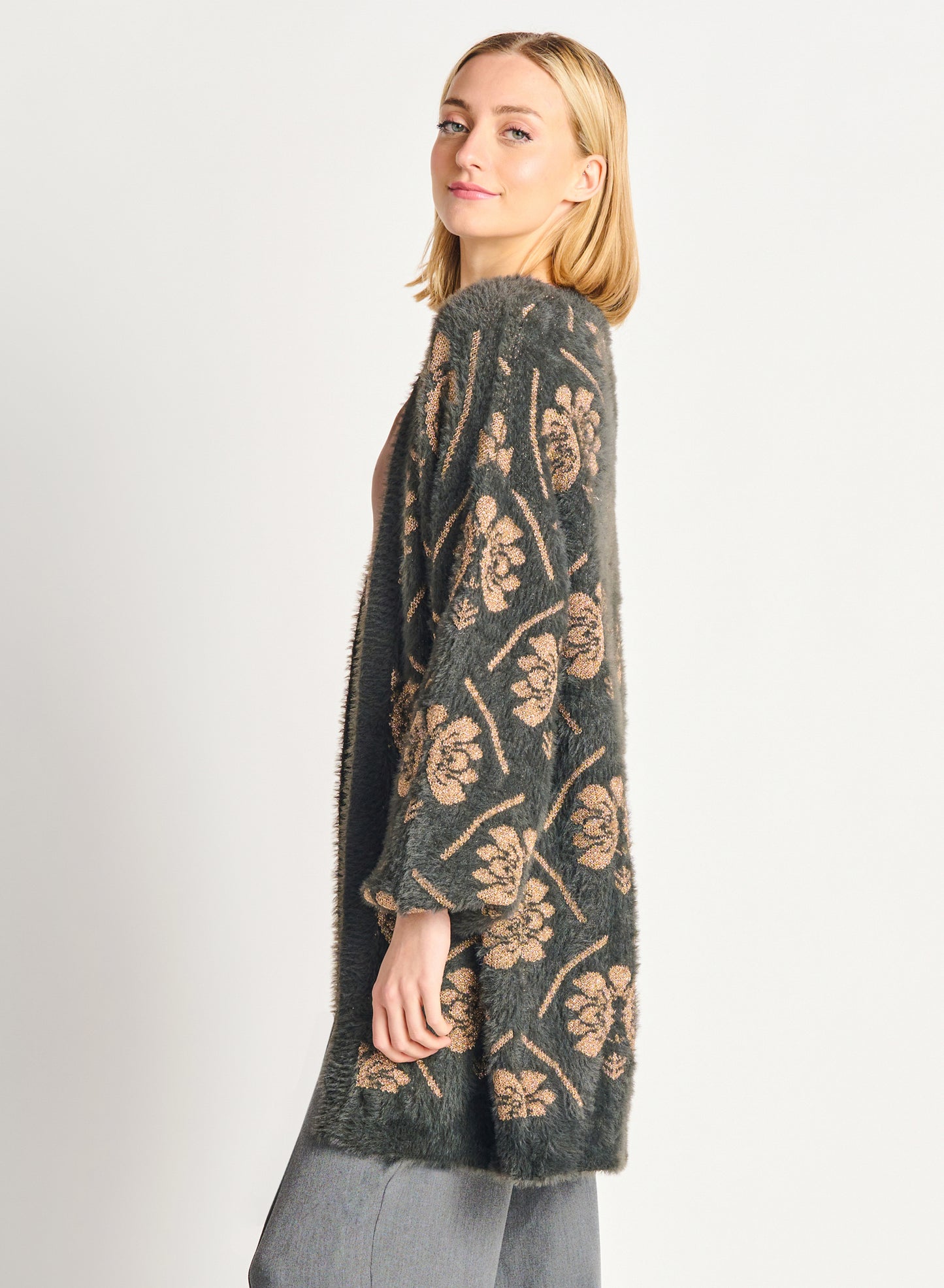 Lurex Eyelash Cardigan