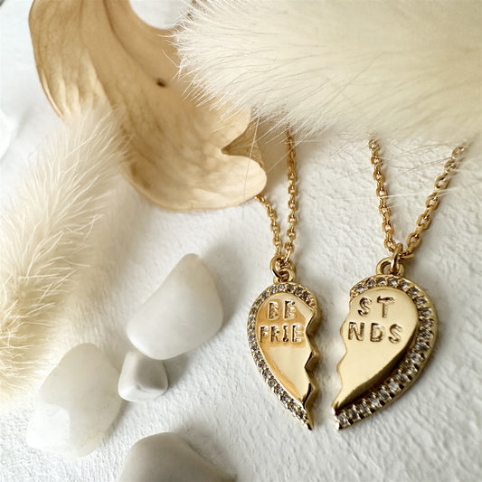 Best Friends Broken Charm Necklaces