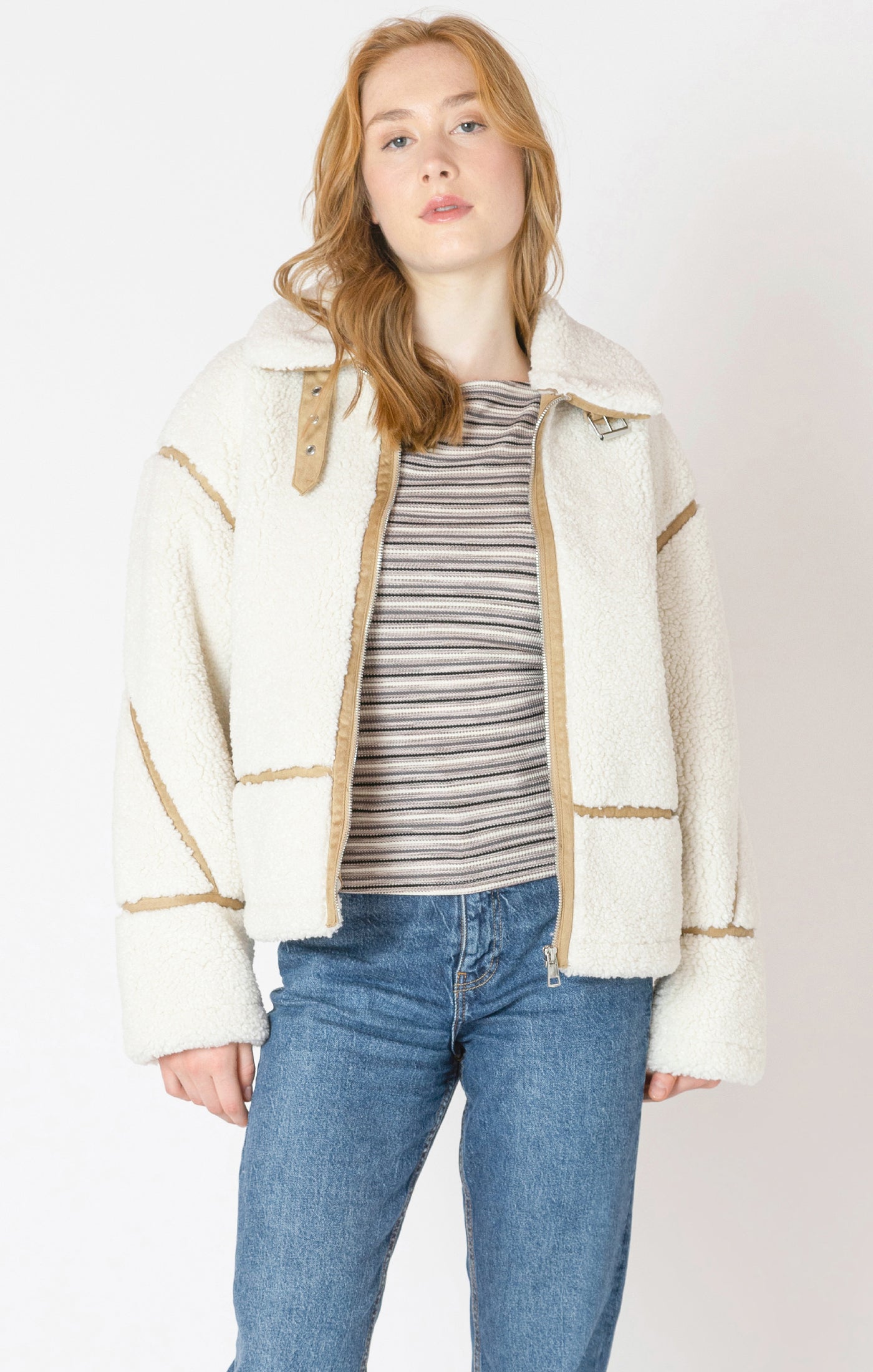 Contrast Fleece Jacket