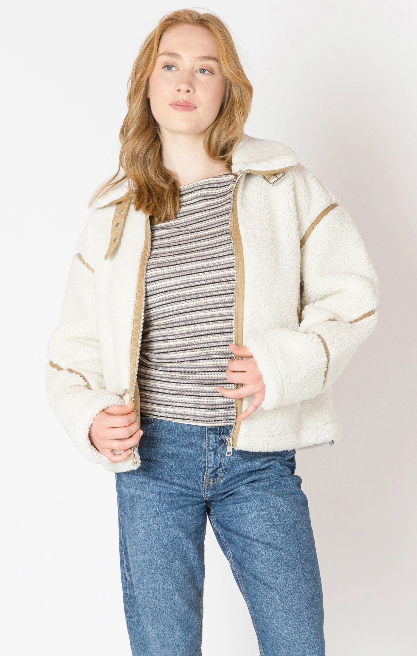 Contrast Fleece Jacket